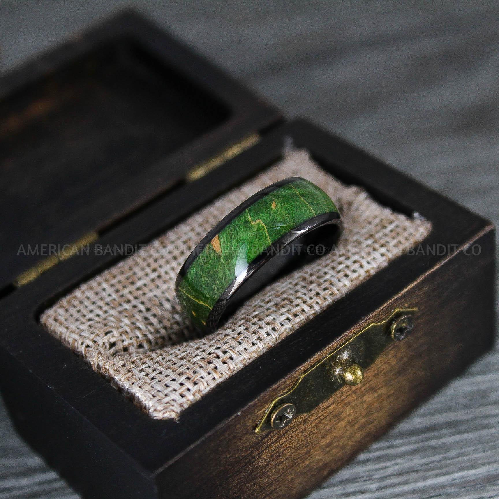 IMG_8354 Wood Ring, Wood Wedding Band, Black Wood Ring, Black Wedding Band, Wood Wedding Ring, Black Wedding Ring - Image 1