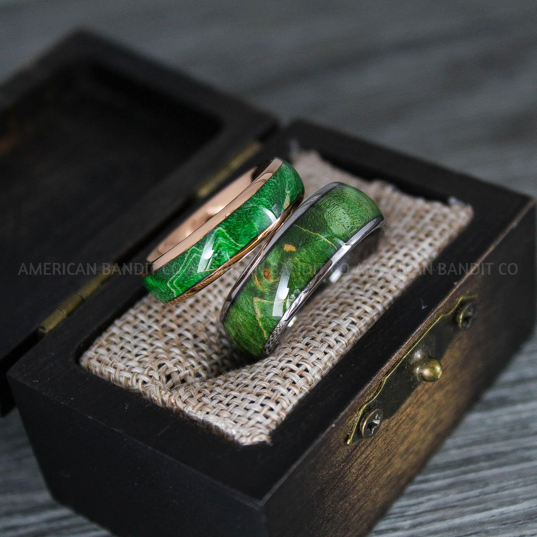 IMG_8358 Wood Rings, Wood Wedding Bands, Silver Wood Rings, Silver Wedding Bands, Wood Wedding Rings, Silver Wedding Rings - Image 1