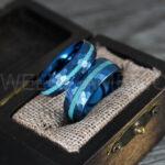 Turquoise Rings, Turquoise Wedding Rings, Turquoise Wedding Bands, Turquoise Jewelry, Blue Wedding Rings, Blue Wedding Bands, Crushed Turquoise Rings