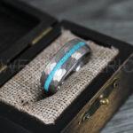 Turquoise Ring, Turquoise Wedding Ring, Turquoise Wedding Band, Turquoise Jewelry, Silver Wedding Ring, Silver Wedding Band, Crushed Turquoise Ring