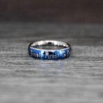 Simply Meant To Be Rings, Blue Wedding Band, Blue Wedding Ring, Jack and Sally Ring