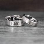 I Love You I Know Rings, Aurebesh Rings, Silver Wedding Bands, Aurebesh Wedding Bands, Aurebesh Wedding Rings, Aurebesh Jewelry