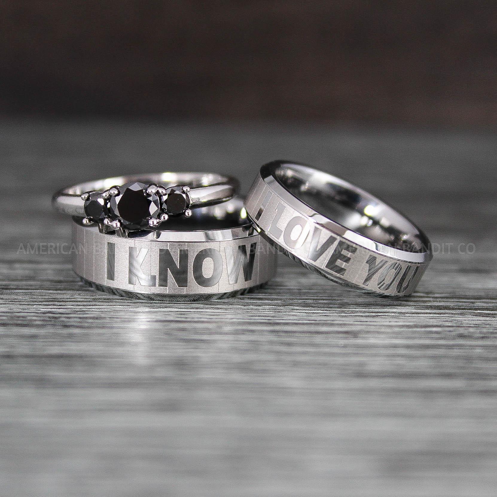 IMG_8393 I Love You I Know Rings, Aurebesh Rings, Silver Wedding Bands, Aurebesh Wedding Bands, Aurebesh Wedding Rings, Aurebesh Jewelry - Image 1