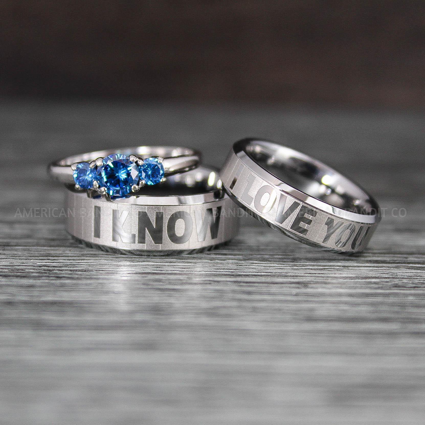 IMG_8394 I Love You I Know Rings, Aurebesh Rings, Silver Wedding Bands, Aurebesh Wedding Bands, Aurebesh Wedding Rings, Aurebesh Jewelry - Image 1