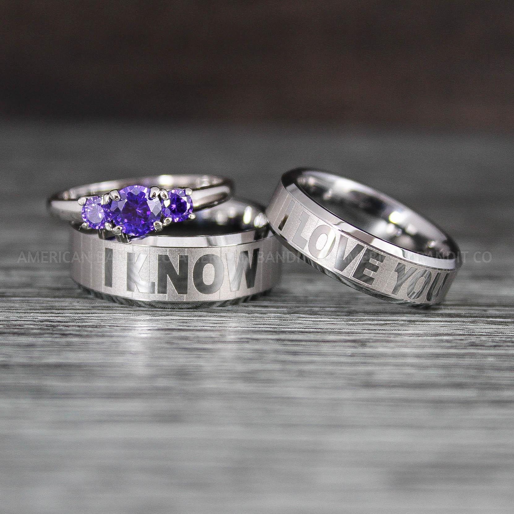 IMG_8395 I Love You I Know Rings, Aurebesh Rings, Silver Wedding Bands, Aurebesh Wedding Bands, Aurebesh Wedding Rings, Aurebesh Jewelry - Image 1