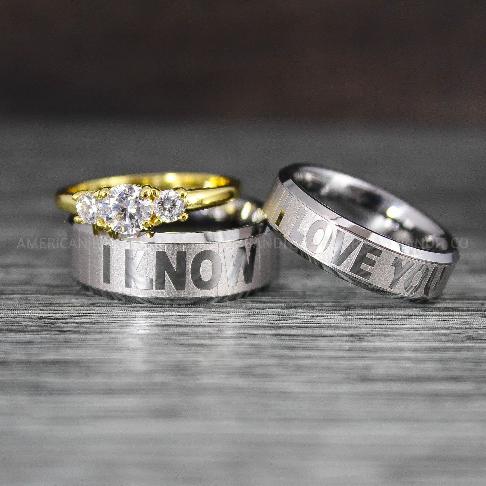 IMG_8398 I Love You I Know Rings, Aurebesh Rings, Silver Wedding Bands, Aurebesh Wedding Bands, Aurebesh Wedding Rings, Aurebesh Jewelry - Image 1