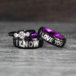 I Love You I Know Rings, Aurebesh Rings, Black Wedding Bands, Aurebesh Wedding Bands, Aurebesh Wedding Rings, Aurebesh Jewelry