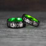 I Love You I Know Rings, Aurebesh Rings, Black Wedding Bands, Aurebesh Wedding Bands, Aurebesh Wedding Rings, Aurebesh Jewelry