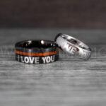 I Love You I Know Rings, Aurebesh Rings, Black Wedding Bands, Aurebesh Wedding Bands, Aurebesh Wedding Rings, Aurebesh Jewelry - Image 2