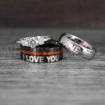 I Love You I Know Rings, Aurebesh Rings, Black Wedding Bands, Aurebesh Wedding Bands, Aurebesh Wedding Rings, Aurebesh Jewelry