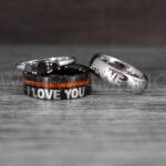 I Love You I Know Rings, Aurebesh Rings, Black Wedding Bands, Aurebesh Wedding Bands, Aurebesh Wedding Rings, Aurebesh Jewelry