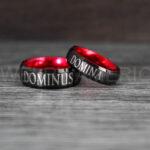 Dominus Ring, Domina Ring, Dominus and Domina Rings, Couple Jewelry, Roman Jewelry Roman Rings His and Her Wedding Bands Black Wedding Rings - Image 5
