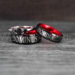 Dominus Ring, Domina Ring, Dominus and Domina Rings, Couple Jewelry, Roman Jewelry Roman Rings His and Her Wedding Bands Black Wedding Rings