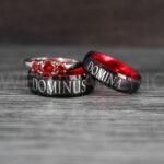 Dominus Ring, Domina Ring, Dominus and Domina Rings, Couple Jewelry, Roman Jewelry Roman Rings His and Her Wedding Bands Black Wedding Rings