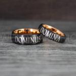 Dominus Ring, Domina Ring, Dominus and Domina Rings, Couple Jewelry, Roman Jewelry Roman Rings His and Her Wedding Bands Black Wedding Rings