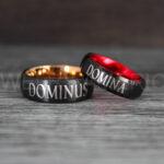 Dominus Ring, Domina Ring, Dominus and Domina Rings, Couple Jewelry, Roman Jewelry Roman Rings His and Her Wedding Bands Black Wedding Rings
