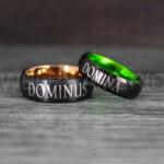 Dominus Ring, Domina Ring, Dominus and Domina Rings, Couple Jewelry, Roman Jewelry Roman Rings His and Her Wedding Bands Black Wedding Rings