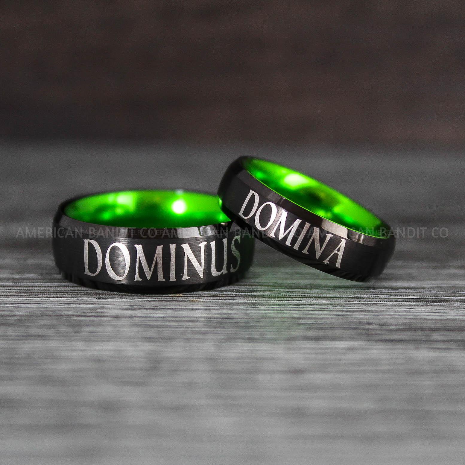 IMG_8463 Dominus Ring, Domina Ring, Dominus and Domina Rings, Couple Jewelry, Roman Jewelry Roman Rings His and Her Wedding Bands Black Wedding Rings - Image 1