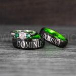 Dominus Ring, Domina Ring, Dominus and Domina Rings, Couple Jewelry, Roman Jewelry Roman Rings His and Her Wedding Bands Black Wedding Rings