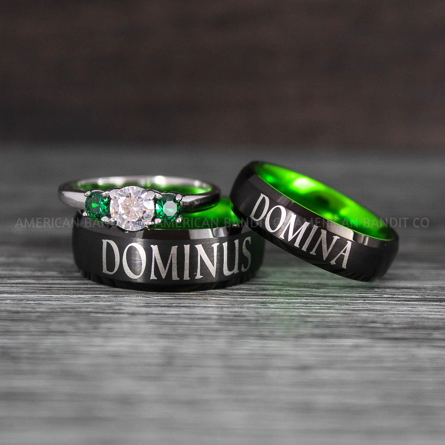 IMG_8465 Dominus Ring, Domina Ring, Dominus and Domina Rings, Couple Jewelry, Roman Jewelry Roman Rings His and Her Wedding Bands Black Wedding Rings - Image 1