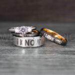 I Love You I Know Rings, Aurebesh Rings, Gunmetal Wedding Bands, Aurebesh Wedding Bands, Aurebesh Wedding Rings, Aurebesh Jewelry - Image 6