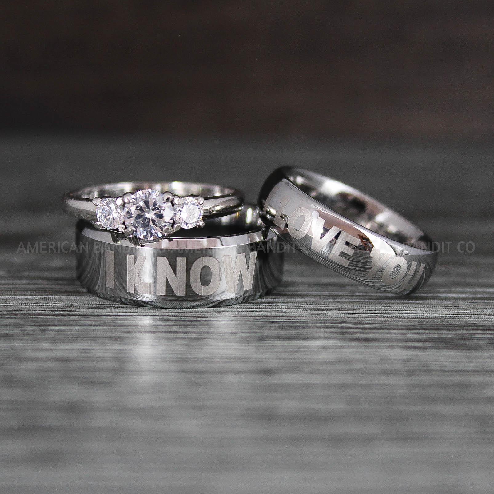 IMG_8491 I Love You I Know Rings, Aurebesh Rings, Silver Wedding Bands, Aurebesh Wedding Bands, Aurebesh Wedding Rings, Aurebesh Jewelry - Image 1