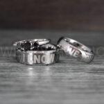 I Love You I Know Rings, Aurebesh Rings, Silver Wedding Bands, Aurebesh Wedding Bands, Aurebesh Wedding Rings, Aurebesh Jewelry