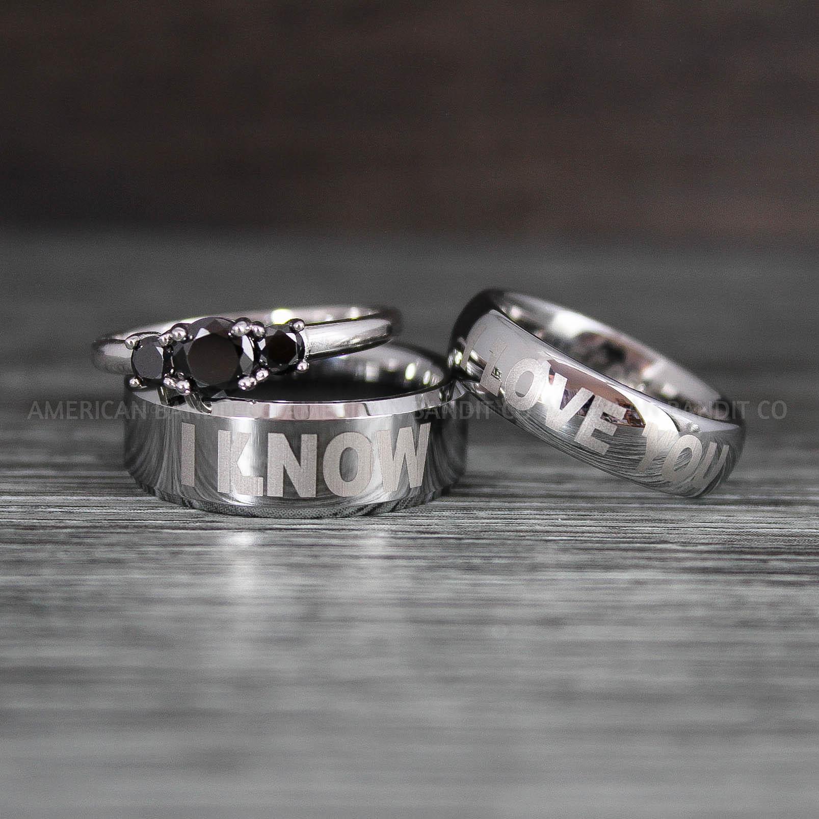 IMG_8498 I Love You I Know Rings, Aurebesh Rings, Silver Wedding Bands, Aurebesh Wedding Bands, Aurebesh Wedding Rings, Aurebesh Jewelry - Image 1