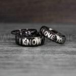 I Love You I Know Rings, Aurebesh Rings, Black Wedding Bands, Aurebesh Wedding Bands, Aurebesh Wedding Rings, Aurebesh Jewelry