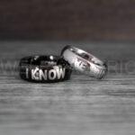 I Love You I Know Rings, Aurebesh Rings, Black Wedding Bands, Aurebesh Wedding Bands, Aurebesh Wedding Rings, Aurebesh Jewelry - Image 3