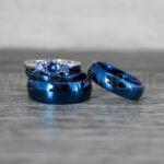 Blue Couple Rings, Blue Wedding Bands, Blue Wedding Rings, Couple Rings, Couple Jewelry, His and Her Rings, Matching Rings Couple Wedding Ring Couple Jewelry