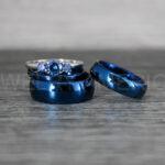 Blue Couple Rings, Blue Wedding Bands, Blue Wedding Rings, Couple Rings, Couple Jewelry, His and Her Rings, Matching Rings Couple Wedding Ring Couple Jewelry - Image 5