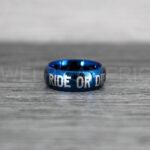 Ride or Die Rings, Ride or Die, Ride or Die Wedding Rings, Ride or Die Wedding Bands, Blue Wedding Rings, Blue Wedding Bands, Biker Rings - Image 3