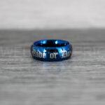 Ride or Die Rings, Ride or Die, Ride or Die Wedding Rings, Ride or Die Wedding Bands, Blue Wedding Rings, Blue Wedding Bands, Biker Rings - Image 3
