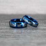 Ride or Die Rings, Ride or Die, Ride or Die Wedding Rings, Ride or Die Wedding Bands, Blue Wedding Rings, Blue Wedding Bands, Biker Rings - Image 2