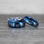 Ride or Die Rings, Ride or Die, Ride or Die Wedding Rings, Ride or Die Wedding Bands, Blue Wedding Rings, Blue Wedding Bands, Biker Rings