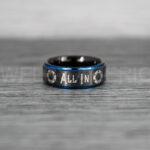 All In Ring, Ace of Spades Ring, Poker Ring, Blackjack Ring, Poker Jewelry, Spade Ring, Spade Wedding Band