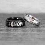 I Love You I Know Rings, Aurebesh Rings, Black Wedding Bands, Aurebesh Wedding Bands, Aurebesh Wedding Rings, Aurebesh Jewelry