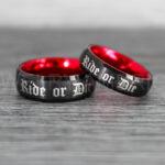 Ride or Die Rings, Ride or Die, Ride or Die Wedding Rings, Ride or Die Wedding Bands, Black Wedding Rings, Black Wedding Bands, Biker Rings - Image 2