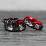 Ride or Die Rings, Ride or Die, Ride or Die Wedding Rings, Ride or Die Wedding Bands, Black Wedding Rings, Black Wedding Bands, Biker Rings
