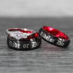 Ride or Die Rings, Ride or Die, Ride or Die Wedding Rings, Ride or Die Wedding Bands, Black Wedding Rings, Black Wedding Bands, Biker Rings