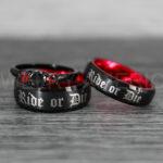 Ride or Die Rings, Ride or Die, Ride or Die Wedding Rings, Ride or Die Wedding Bands, Black Wedding Rings, Black Wedding Bands, Biker Rings