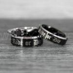 Ride or Die Rings, Ride or Die, Ride or Die Wedding Rings, Ride or Die Wedding Bands, Black Wedding Rings, Black Wedding Bands, Biker Rings
