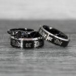 Ride or Die Rings, Ride or Die, Ride or Die Wedding Rings, Ride or Die Wedding Bands, Black Wedding Rings, Black Wedding Bands, Biker Rings