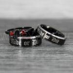 Ride or Die Rings, Ride or Die, Ride or Die Wedding Rings, Ride or Die Wedding Bands, Black Wedding Rings, Black Wedding Bands, Biker Rings