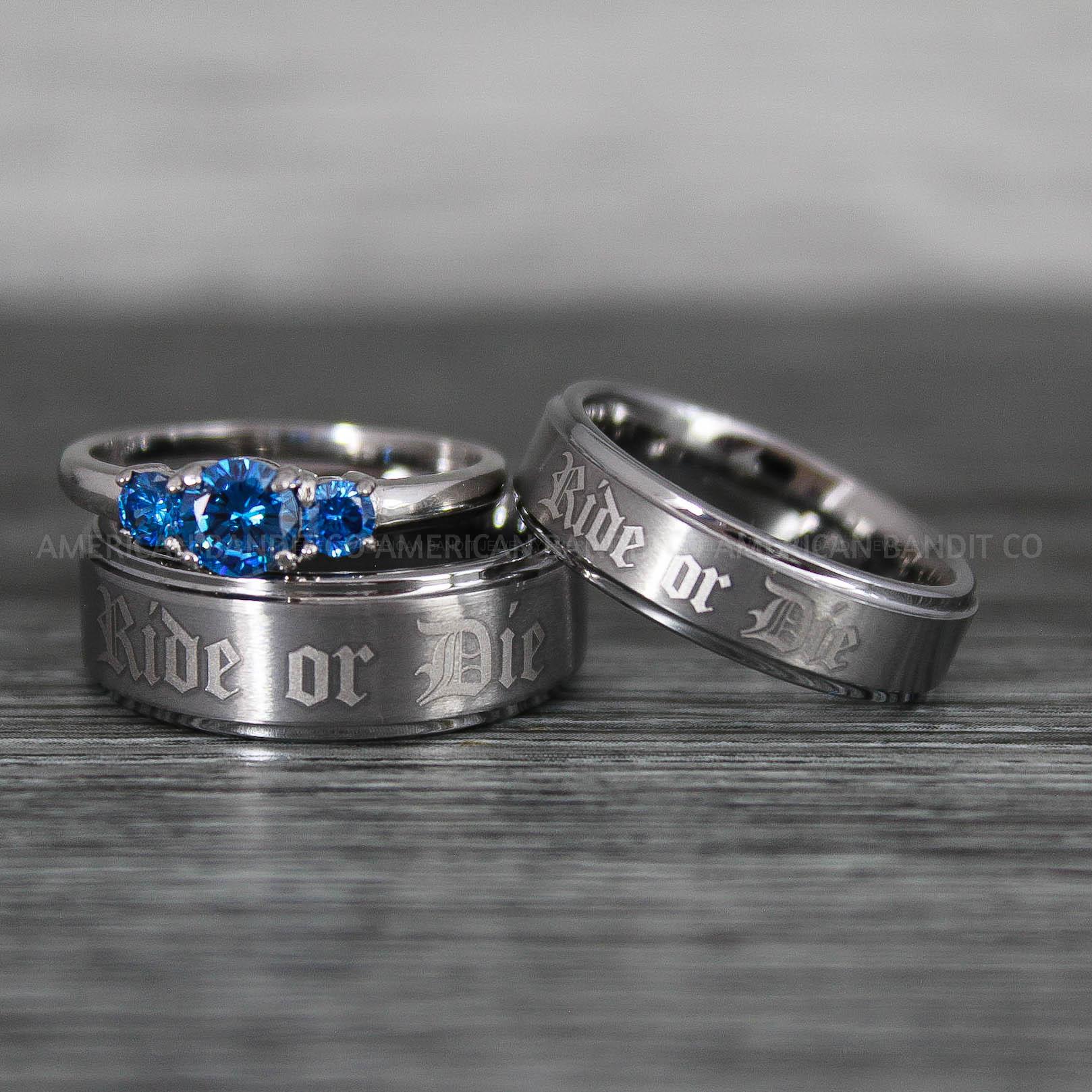 IMG_8625 Ride or Die Rings, Ride or Die, Ride or Die Wedding Rings, Ride or Die Wedding Bands, Silver Wedding Rings, Silver Wedding Bands, Biker Rings - Image 1