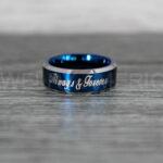 Always and Forever Rings, Couple Rings, Couple Wedding Bands, Matching Couple Rings, Couple Jewelry, Blue Wedding Rings - Image 3
