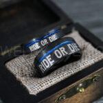 Ride or Die Rings, Ride or Die, Ride or Die Wedding Rings, Ride or Die Wedding Bands, Black Wedding Rings, Black Wedding Bands, Biker Rings - Image 2