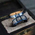 Ride or Die Rings, Ride or Die, Ride or Die Wedding Rings, Ride or Die Wedding Bands, Black Wedding Rings, Black Wedding Bands, Biker Rings