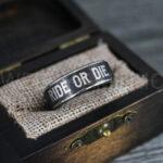 Ride or Die Rings, Ride or Die, Ride or Die Wedding Rings, Ride or Die Wedding Bands, Black Wedding Rings, Black Wedding Bands, Biker Rings